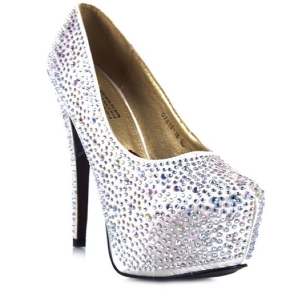 Kiss Kouture Shoes - Rhinestone Platform High Heel Stiletto Pump